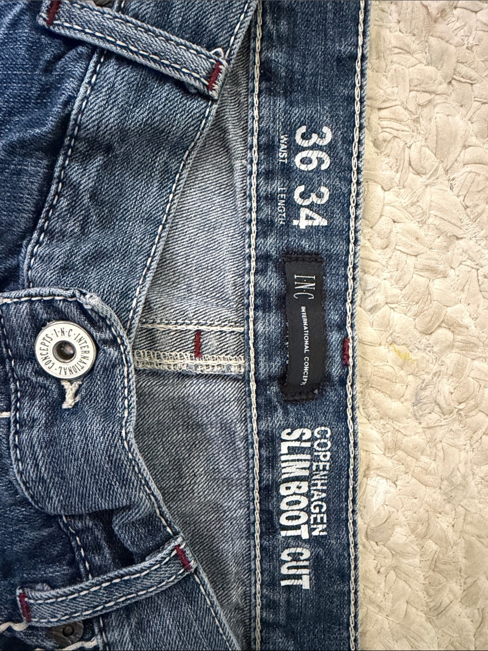 INC International Concepts Men’s Bootcut Jeans - Copenhagen - Picture 2 of 6